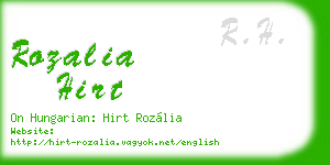 rozalia hirt business card